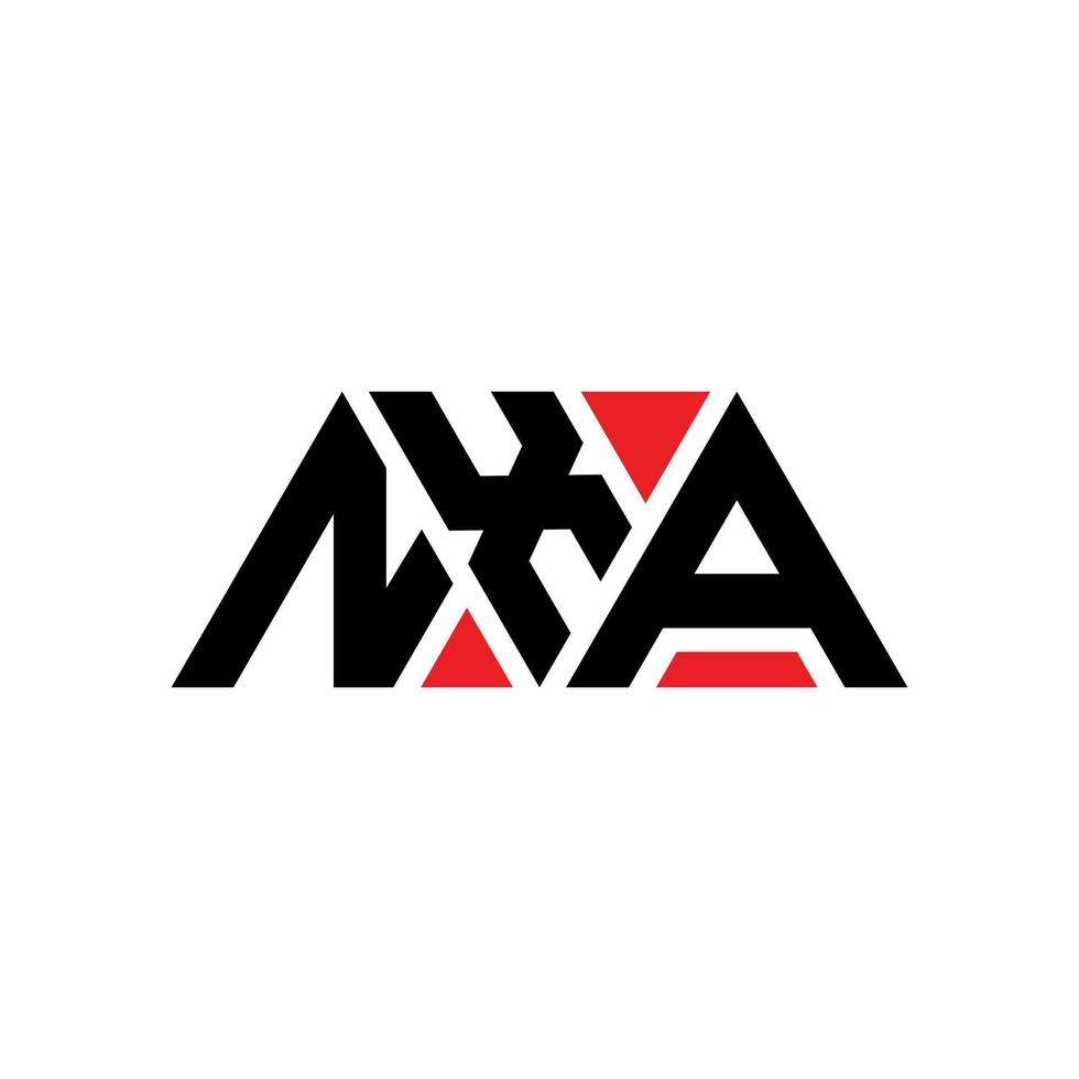 nxa Dreiecksbuchstaben-Logo-Design mit Dreiecksform. NXA-Dreieck-Logo-Design-Monogramm. NXA-Dreieck-Vektor-Logo-Vorlage mit roter Farbe. nxa dreieckiges Logo einfaches, elegantes und luxuriöses Logo. nxa vektor