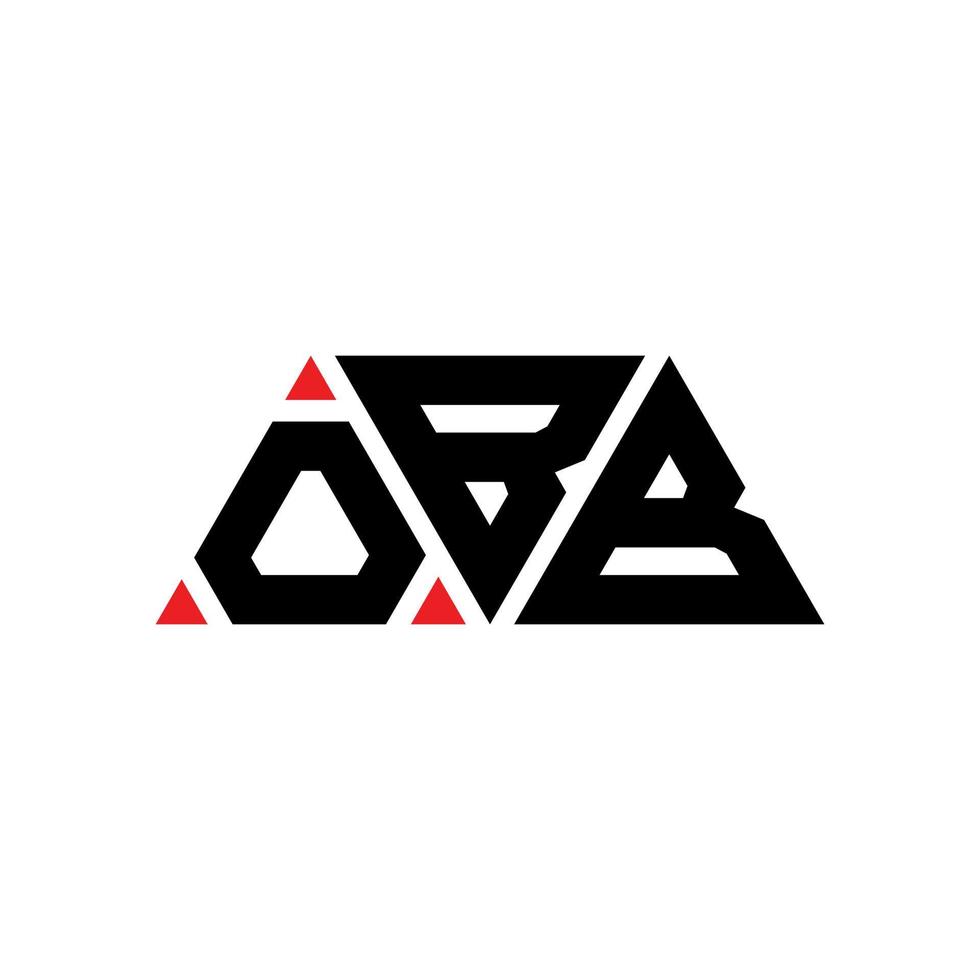 Obb-Dreieck-Buchstaben-Logo-Design mit Dreiecksform. Obb-Dreieck-Logo-Design-Monogramm. Obb-Dreieck-Vektor-Logo-Vorlage mit roter Farbe. Obb dreieckiges Logo einfaches, elegantes und luxuriöses Logo. obb vektor