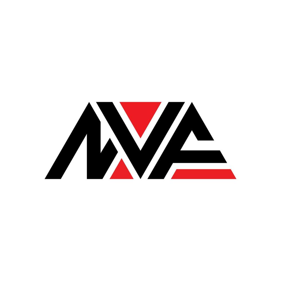 nvf-Dreieck-Buchstaben-Logo-Design mit Dreiecksform. NVF-Dreieck-Logo-Design-Monogramm. NVF-Dreieck-Vektor-Logo-Vorlage mit roter Farbe. nvf dreieckiges Logo einfaches, elegantes und luxuriöses Logo. nvf vektor