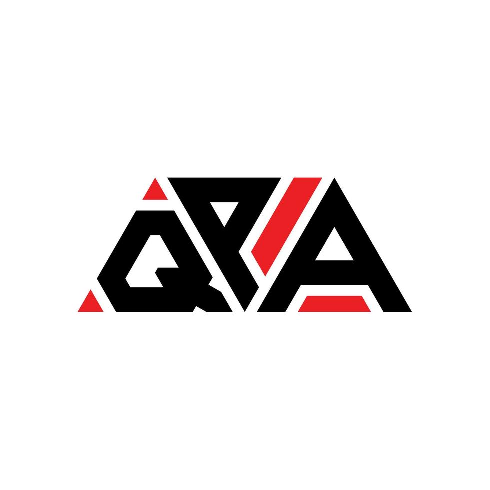 QPA-Dreieck-Buchstaben-Logo-Design mit Dreiecksform. QPA-Dreieck-Logo-Design-Monogramm. QPA-Dreieck-Vektor-Logo-Vorlage mit roter Farbe. qpa dreieckiges Logo einfaches, elegantes und luxuriöses Logo. qpa vektor