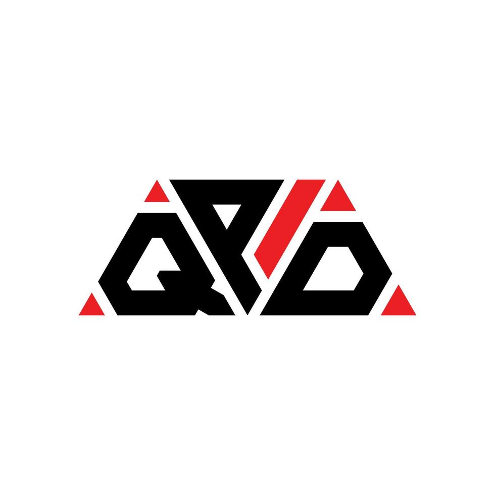 qpd-Dreieck-Buchstaben-Logo-Design mit Dreiecksform. qpd-Dreieck-Logo-Design-Monogramm. qpd-Dreieck-Vektor-Logo-Vorlage mit roter Farbe. qpd dreieckiges Logo einfaches, elegantes und luxuriöses Logo. qpd vektor