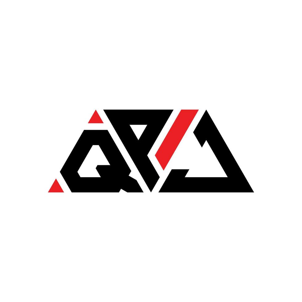 qpj Dreiecksbuchstaben-Logo-Design mit Dreiecksform. qpj-Dreieck-Logo-Design-Monogramm. qpj-Dreieck-Vektor-Logo-Vorlage mit roter Farbe. qpj dreieckiges Logo einfaches, elegantes und luxuriöses Logo. qpj vektor