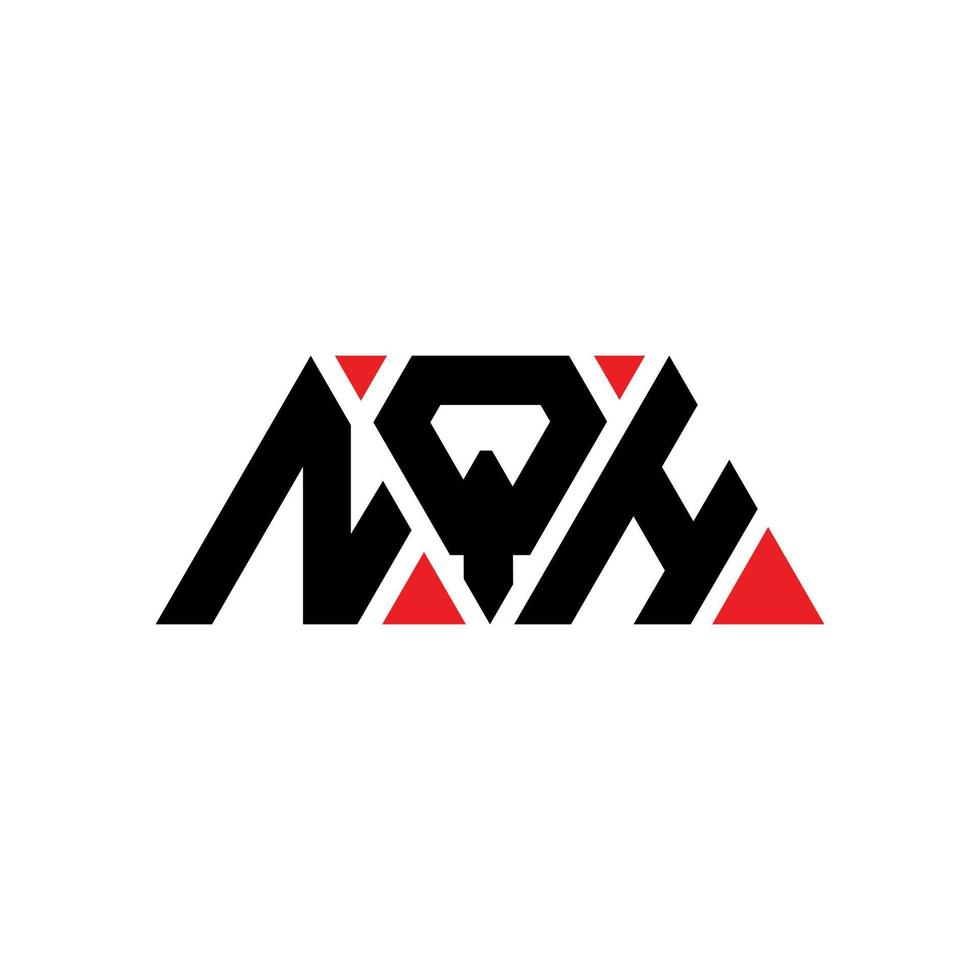 nqh Dreiecksbuchstaben-Logo-Design mit Dreiecksform. nqh-Dreieck-Logo-Design-Monogramm. nqh-Dreieck-Vektor-Logo-Vorlage mit roter Farbe. nqh dreieckiges Logo einfaches, elegantes und luxuriöses Logo. nqh vektor