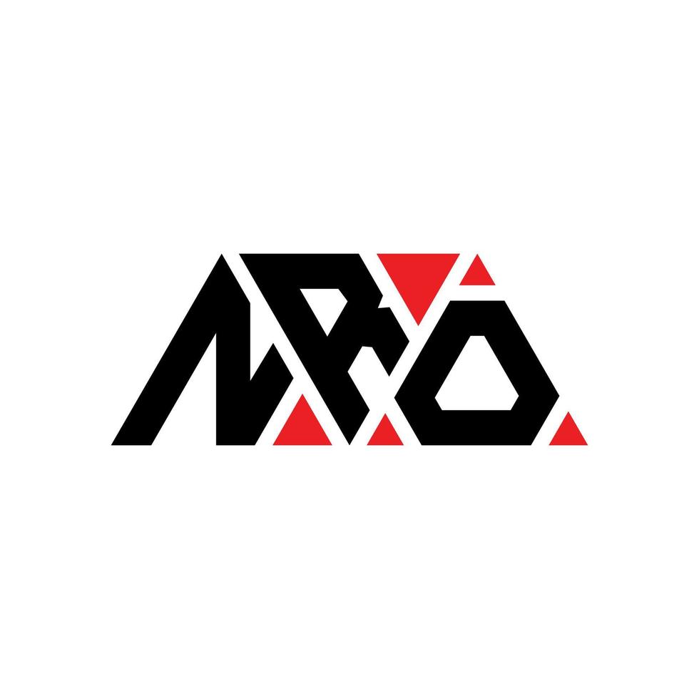 nro-Dreieck-Buchstaben-Logo-Design mit Dreiecksform. nro dreieck logo design monogramm. nro-Dreieck-Vektor-Logo-Vorlage mit roter Farbe. nro dreieckiges Logo einfaches, elegantes und luxuriöses Logo. Nr vektor