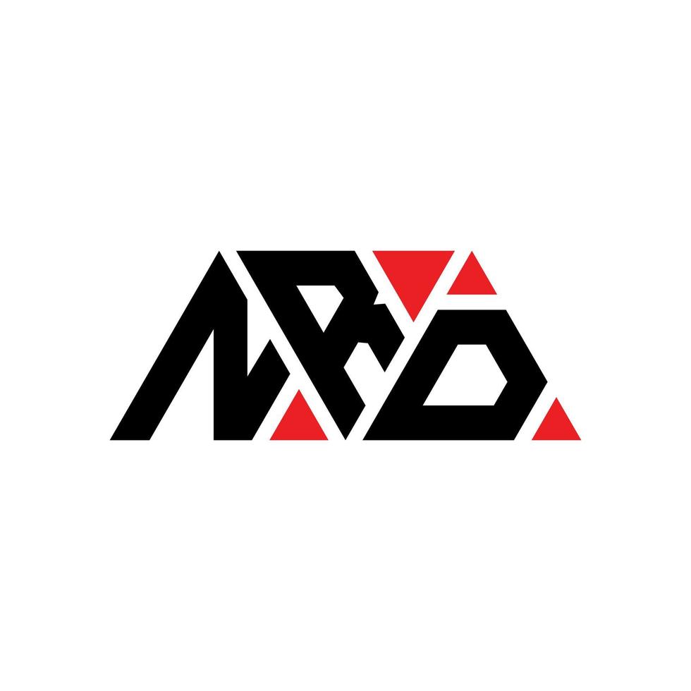nrd-Dreieck-Buchstaben-Logo-Design mit Dreiecksform. nrd-Dreieck-Logo-Design-Monogramm. nrd-Dreieck-Vektor-Logo-Vorlage mit roter Farbe. nrd dreieckiges Logo einfaches, elegantes und luxuriöses Logo. Nr vektor