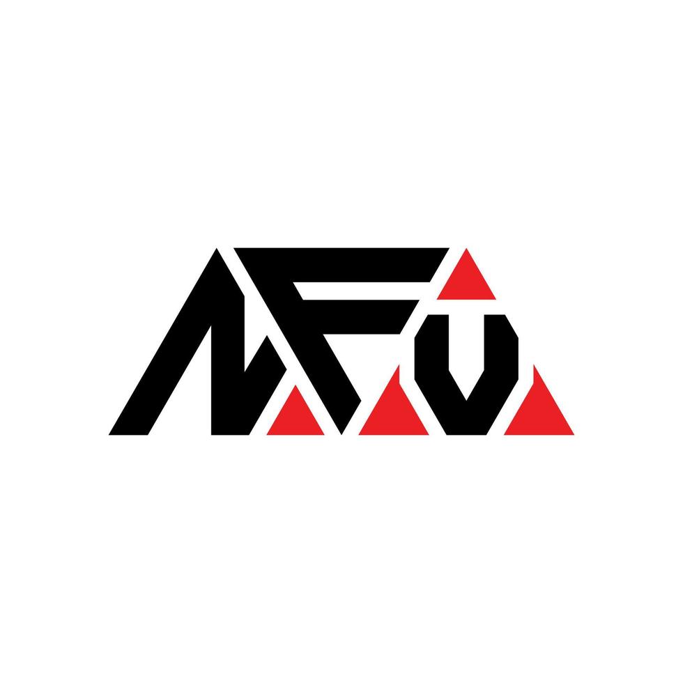 nfv-Dreieck-Buchstaben-Logo-Design mit Dreiecksform. nfv-Dreieck-Logo-Design-Monogramm. nfv-Dreieck-Vektor-Logo-Vorlage mit roter Farbe. nfv dreieckiges Logo einfaches, elegantes und luxuriöses Logo. nfv vektor