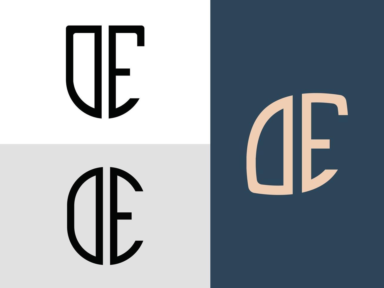 kreative anfangsbuchstaben de logo-designs bündeln. vektor