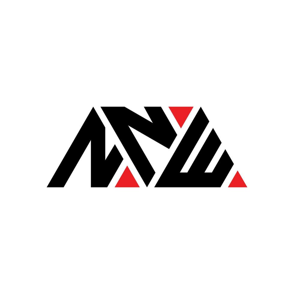 nnw Dreiecksbuchstaben-Logo-Design mit Dreiecksform. nnw-Dreieck-Logo-Design-Monogramm. nnw-Dreieck-Vektor-Logo-Vorlage mit roter Farbe. nnw dreieckiges Logo einfaches, elegantes und luxuriöses Logo. nnw vektor