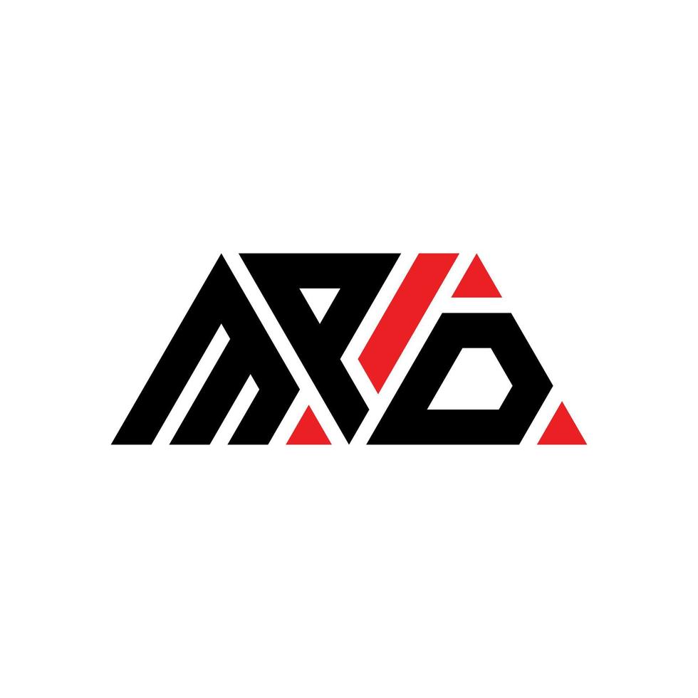 mpd-Dreieck-Buchstaben-Logo-Design mit Dreiecksform. mpd-Dreieck-Logo-Design-Monogramm. mpd-Dreieck-Vektor-Logo-Vorlage mit roter Farbe. mpd dreieckiges Logo einfaches, elegantes und luxuriöses Logo. mpd vektor