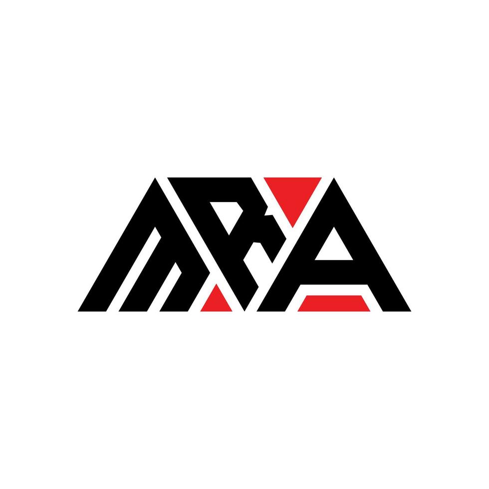 MRA-Dreieck-Buchstaben-Logo-Design mit Dreiecksform. MRA-Dreieck-Logo-Design-Monogramm. MRA-Dreieck-Vektor-Logo-Vorlage mit roter Farbe. mra dreieckiges logo einfaches, elegantes und luxuriöses logo. mra vektor