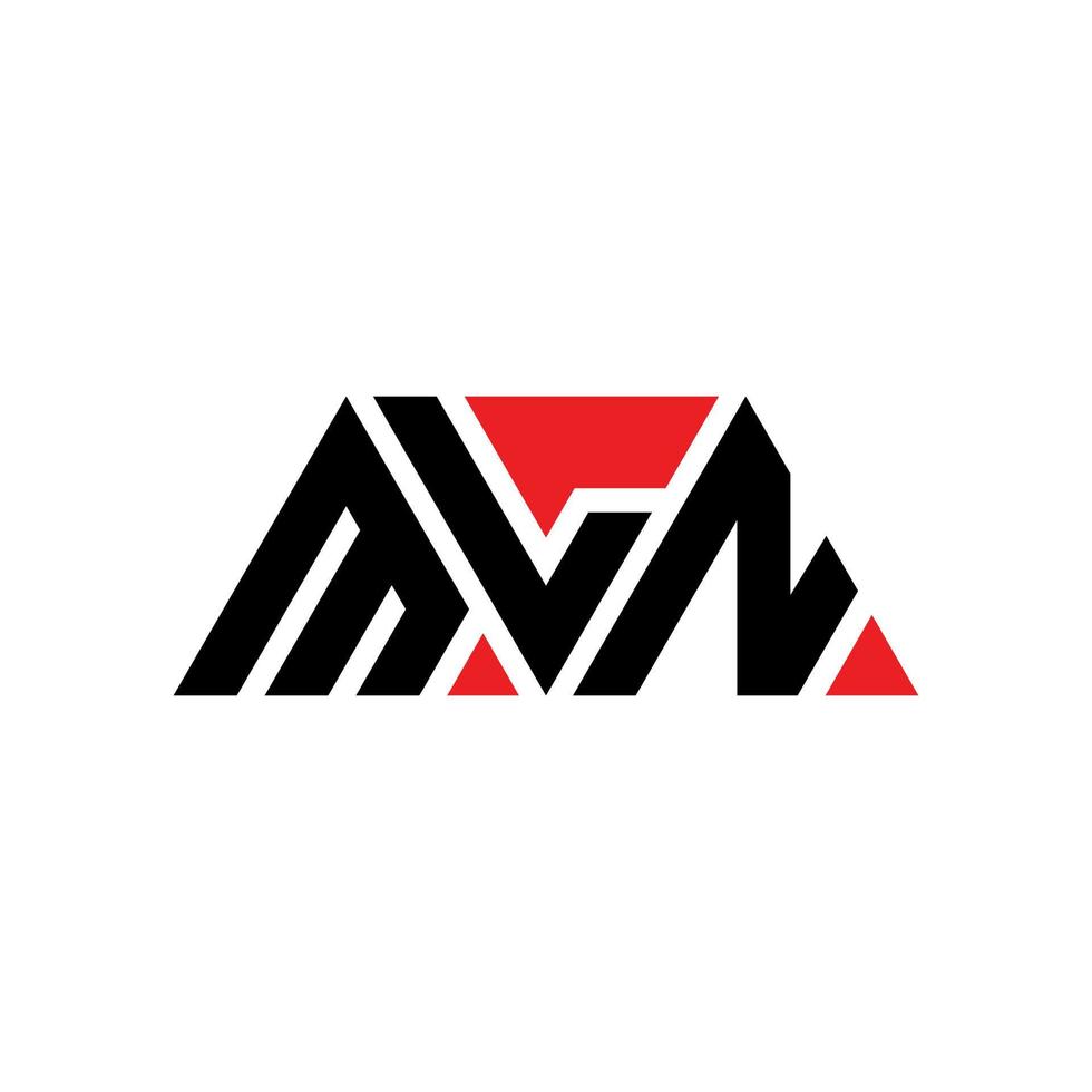 mln Dreiecksbuchstaben-Logo-Design mit Dreiecksform. MLN-Dreieck-Logo-Design-Monogramm. MLN-Dreieck-Vektor-Logo-Vorlage mit roter Farbe. mln dreieckiges Logo einfaches, elegantes und luxuriöses Logo. Mio vektor