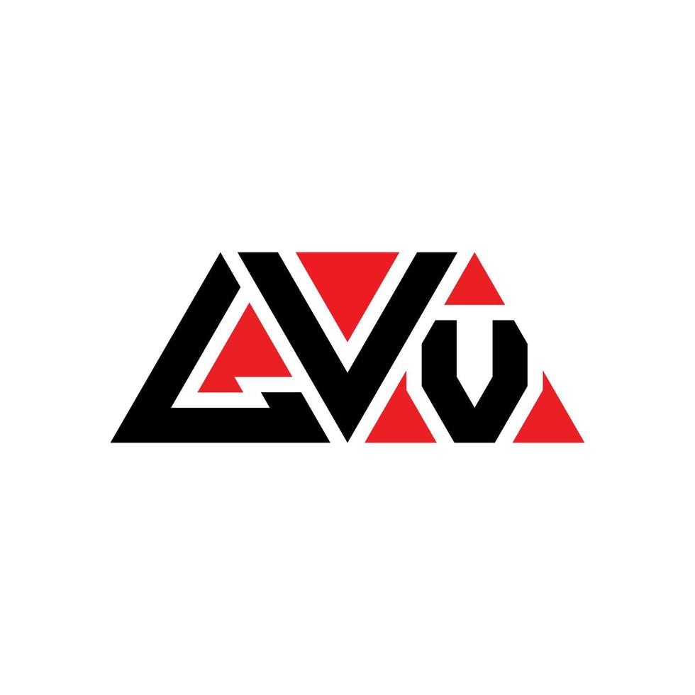 Lvv-Dreieck-Buchstaben-Logo-Design mit Dreiecksform. Lvv-Dreieck-Logo-Design-Monogramm. Lvv-Dreieck-Vektor-Logo-Vorlage mit roter Farbe. lvv dreieckiges Logo einfaches, elegantes und luxuriöses Logo. Lvv vektor
