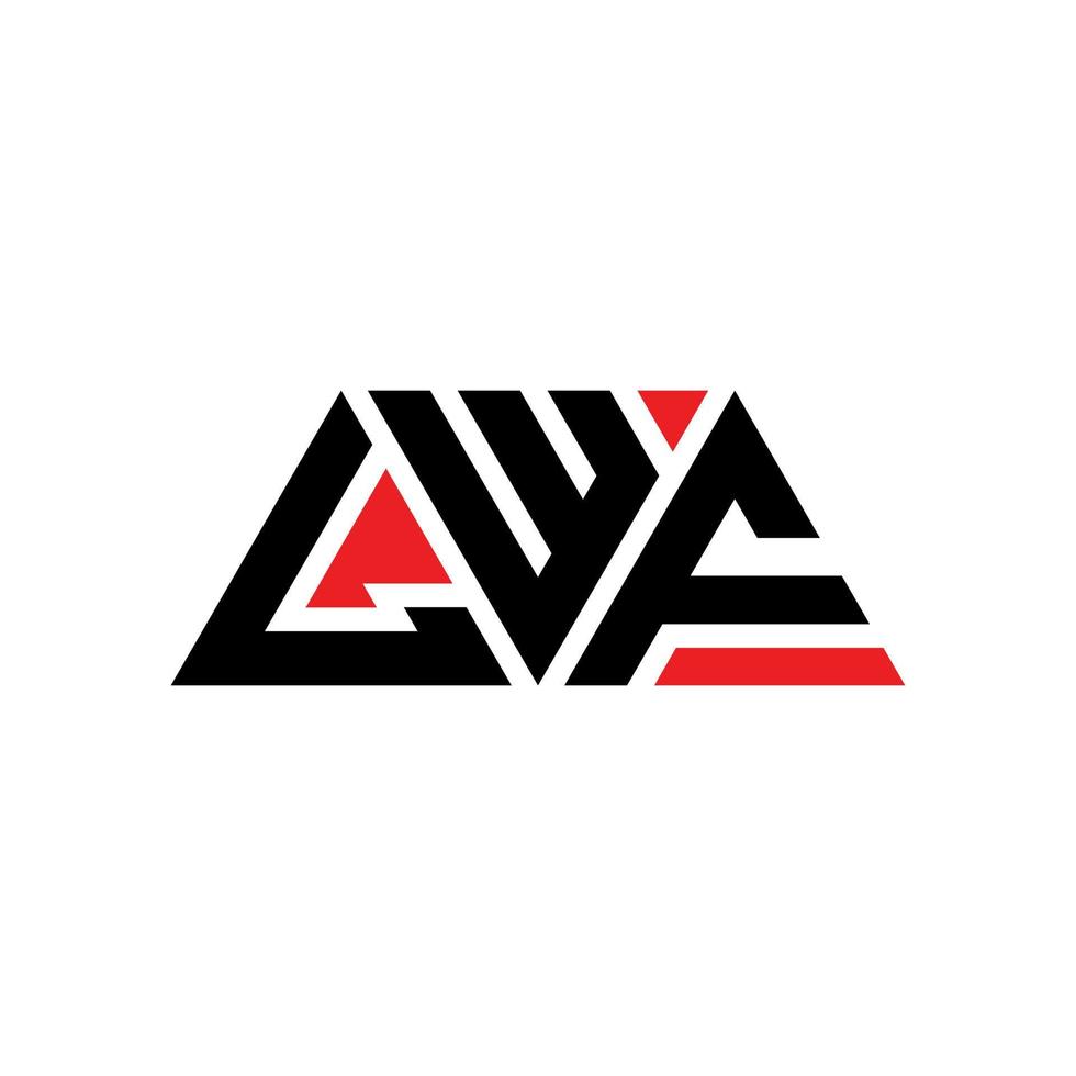 lwf-Dreieck-Buchstaben-Logo-Design mit Dreiecksform. LWF-Dreieck-Logo-Design-Monogramm. LWF-Dreieck-Vektor-Logo-Vorlage mit roter Farbe. lwf dreieckiges logo einfaches, elegantes und luxuriöses logo. lwf vektor