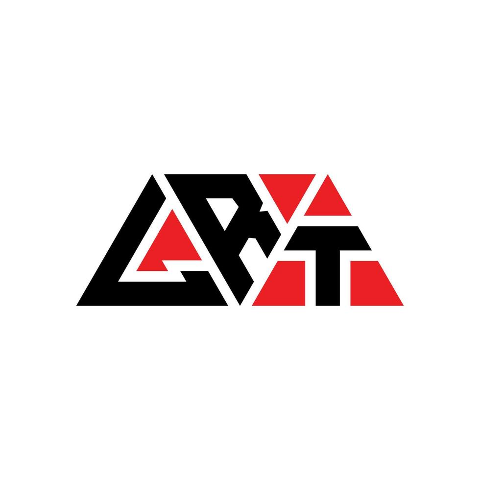 LRT-Dreieck-Buchstaben-Logo-Design mit Dreiecksform. LRT-Dreieck-Logo-Design-Monogramm. LRT-Dreieck-Vektor-Logo-Vorlage mit roter Farbe. lrt dreieckiges logo einfaches, elegantes und luxuriöses logo. lrt vektor