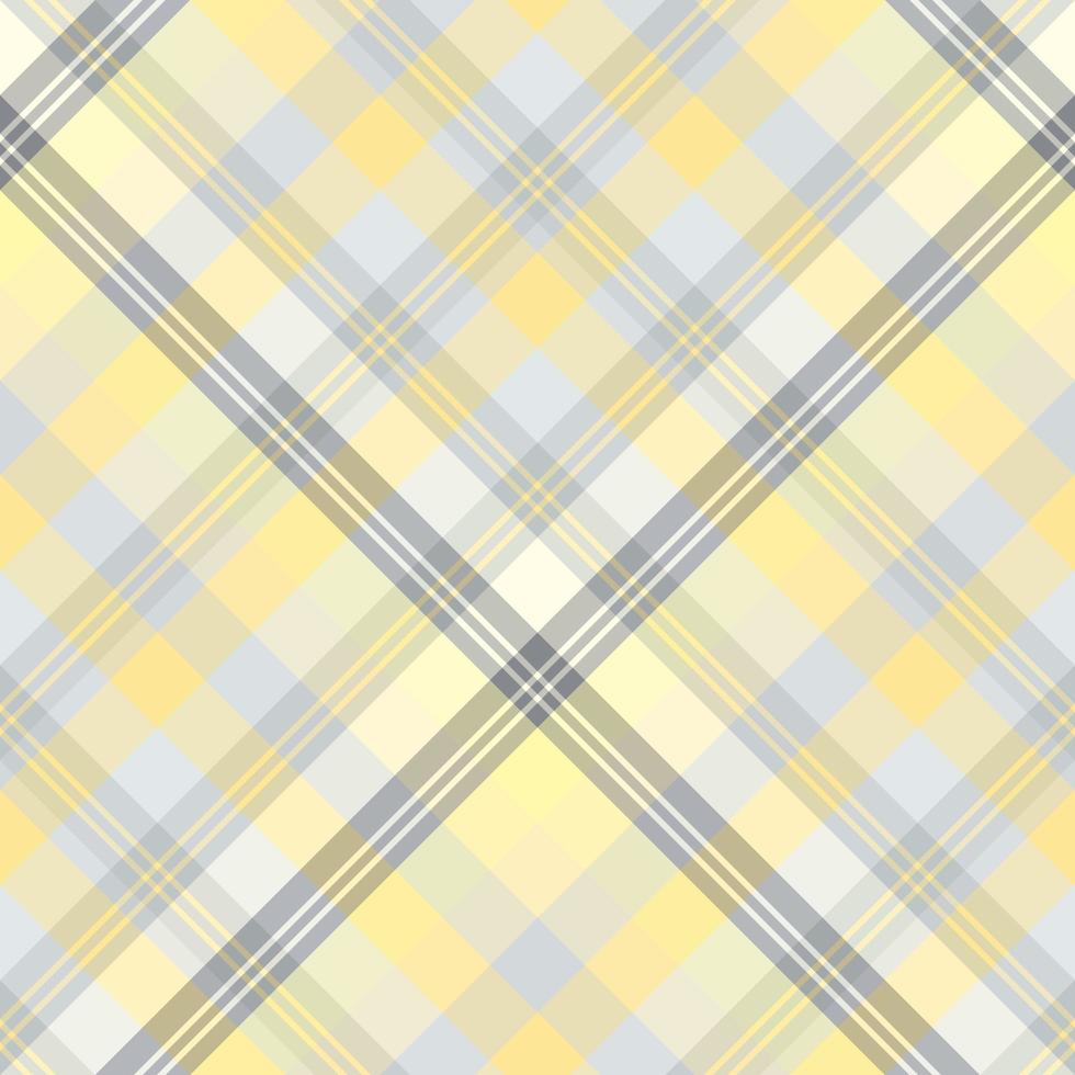 Nahtloses Muster in feinen, gemütlichen gelben und grauen Farben für Plaid, Stoff, Textil, Kleidung, Tischdecke und andere Dinge. Vektorbild. 2 vektor