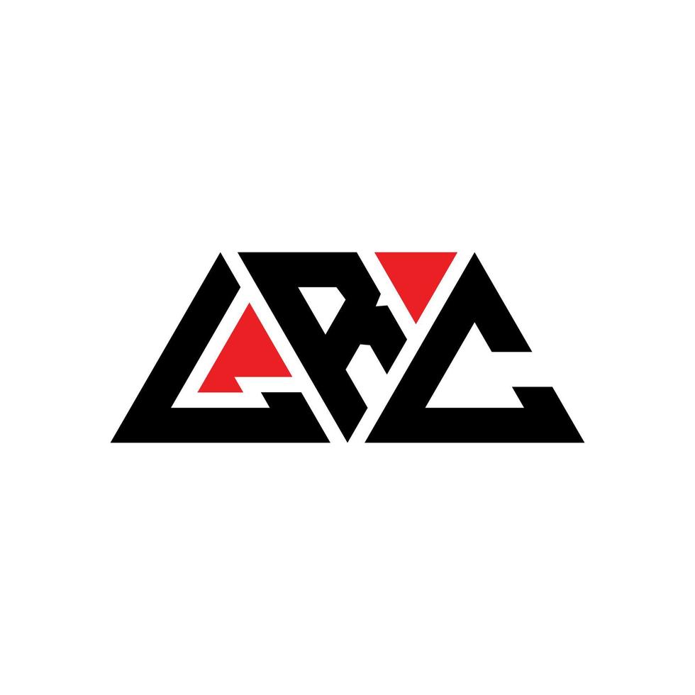 lrc-Dreieck-Buchstaben-Logo-Design mit Dreiecksform. LRC-Dreieck-Logo-Design-Monogramm. LRC-Dreieck-Vektor-Logo-Vorlage mit roter Farbe. lrc dreieckiges logo einfaches, elegantes und luxuriöses logo. lrc vektor