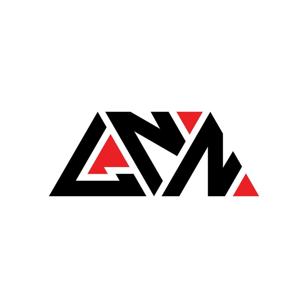 Ln-Dreieck-Buchstaben-Logo-Design mit Dreiecksform. LNN-Dreieck-Logo-Design-Monogramm. lnn-Dreieck-Vektor-Logo-Vorlage mit roter Farbe. lnn dreieckiges Logo einfaches, elegantes und luxuriöses Logo. Inn vektor