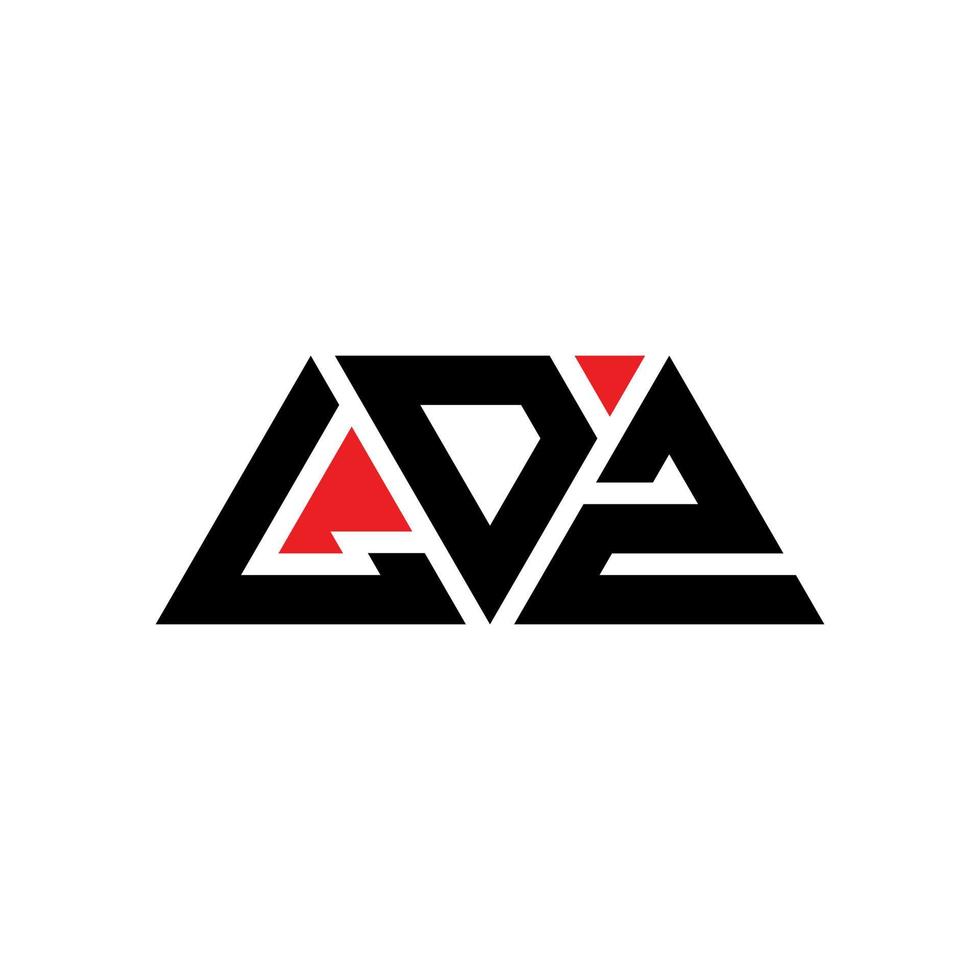 ldz-Dreieck-Buchstaben-Logo-Design mit Dreiecksform. ldz-Dreieck-Logo-Design-Monogramm. ldz-Dreieck-Vektor-Logo-Vorlage mit roter Farbe. dreieckiges ldz-logo einfaches, elegantes und luxuriöses logo. ldz vektor