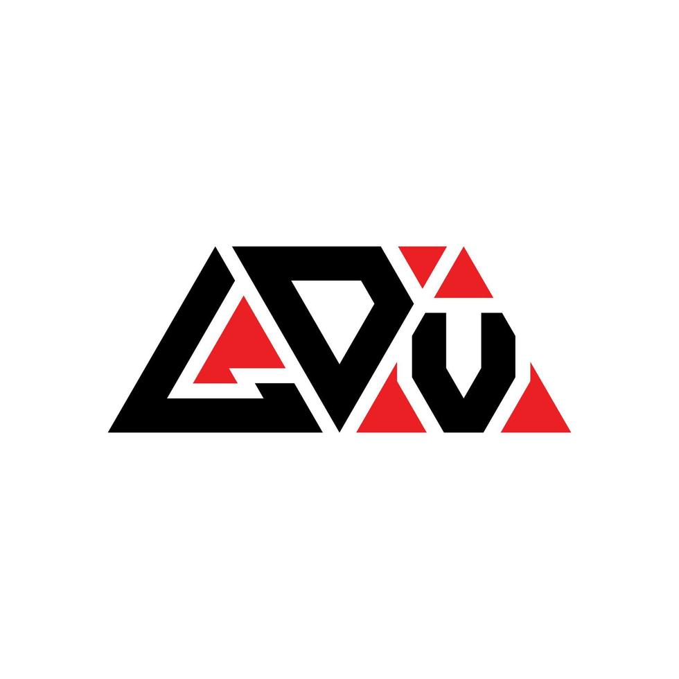 ldv-Dreieck-Buchstaben-Logo-Design mit Dreiecksform. ldv-Dreieck-Logo-Design-Monogramm. ldv-Dreieck-Vektor-Logo-Vorlage mit roter Farbe. ldv dreieckiges logo einfaches, elegantes und luxuriöses logo. ldv vektor