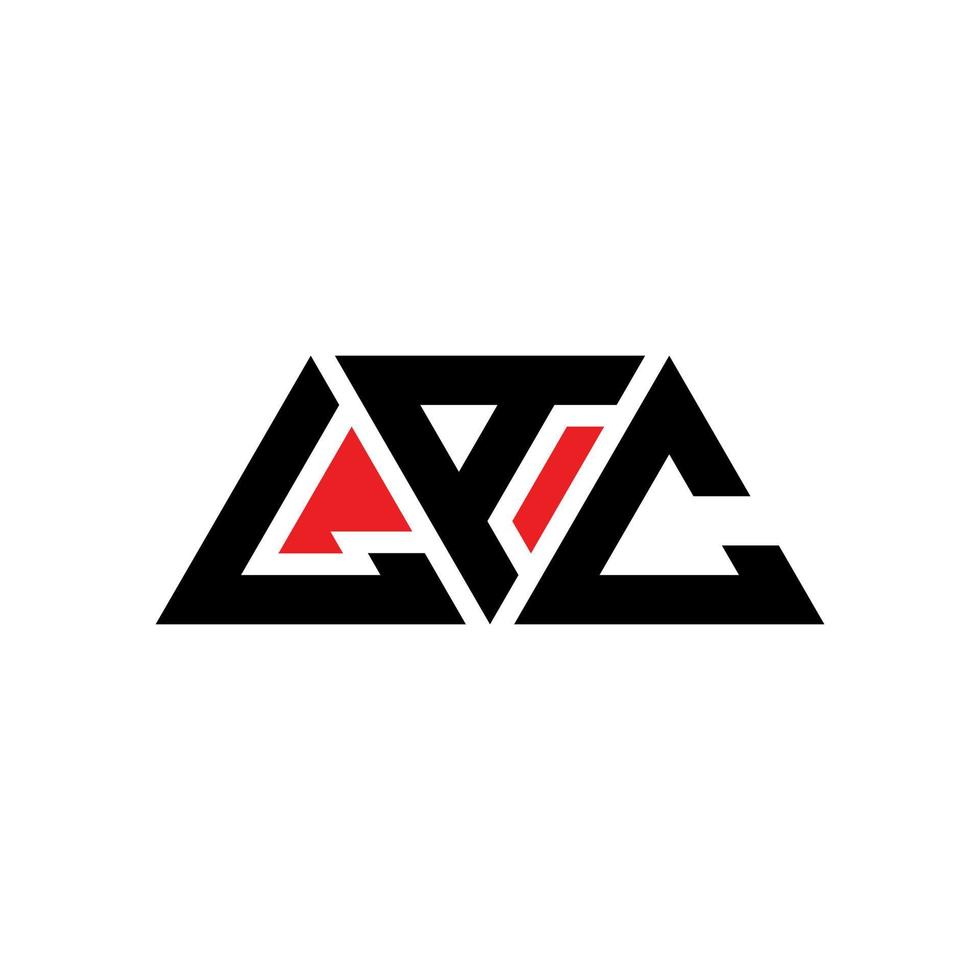 Logo-Design mit Lac-Dreiecksbuchstaben und Dreiecksform. Lac-Dreieck-Logo-Design-Monogramm. Lac-Dreieck-Vektor-Logo-Vorlage mit roter Farbe. lac dreieckiges Logo einfaches, elegantes und luxuriöses Logo. Lack vektor