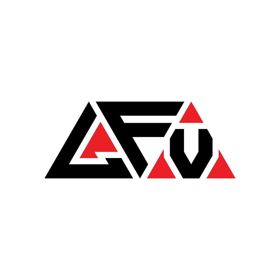 lfv-Dreieck-Buchstaben-Logo-Design mit Dreiecksform. lfv-Dreieck-Logo-Design-Monogramm. lfv-Dreieck-Vektor-Logo-Vorlage mit roter Farbe. lfv dreieckiges Logo einfaches, elegantes und luxuriöses Logo. lfv vektor