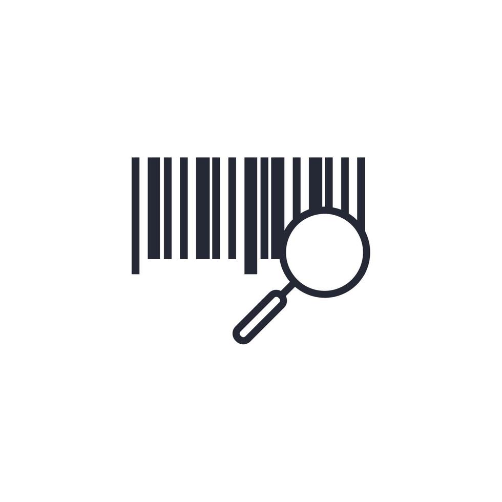 Vektorzeichen des Barcode-Symbols ist auf einem weißen Hintergrund isoliert. Barcode-Symbolfarbe editierbar. vektor