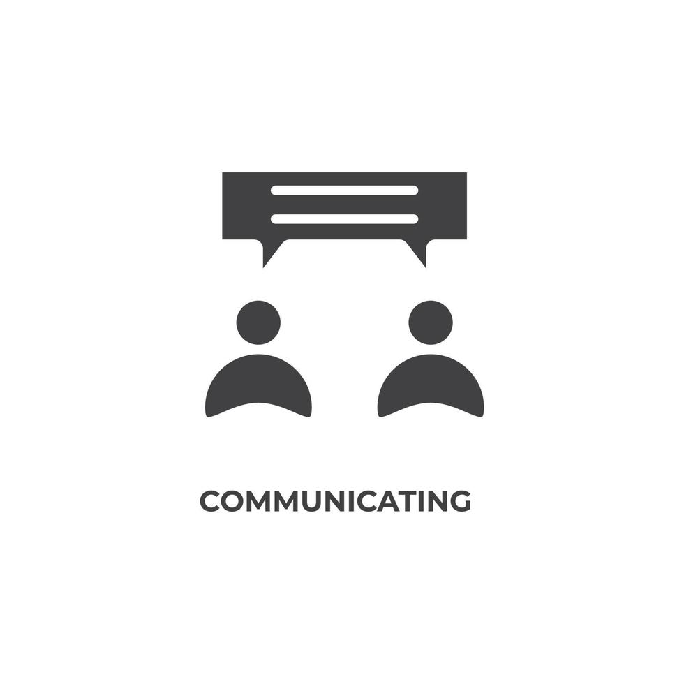vektor tecken på kommunicerande symbol är isolerad på en vit bakgrund. ikon färg redigerbar.