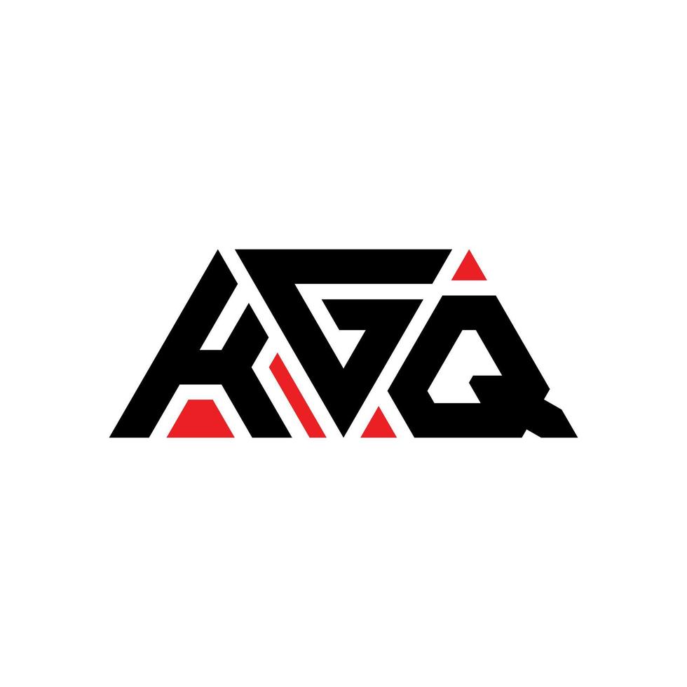 kgq Dreiecksbuchstaben-Logo-Design mit Dreiecksform. kgq Dreieck-Logo-Design-Monogramm. kgq-Dreieck-Vektor-Logo-Vorlage mit roter Farbe. kgq dreieckiges Logo einfaches, elegantes und luxuriöses Logo. kgq vektor