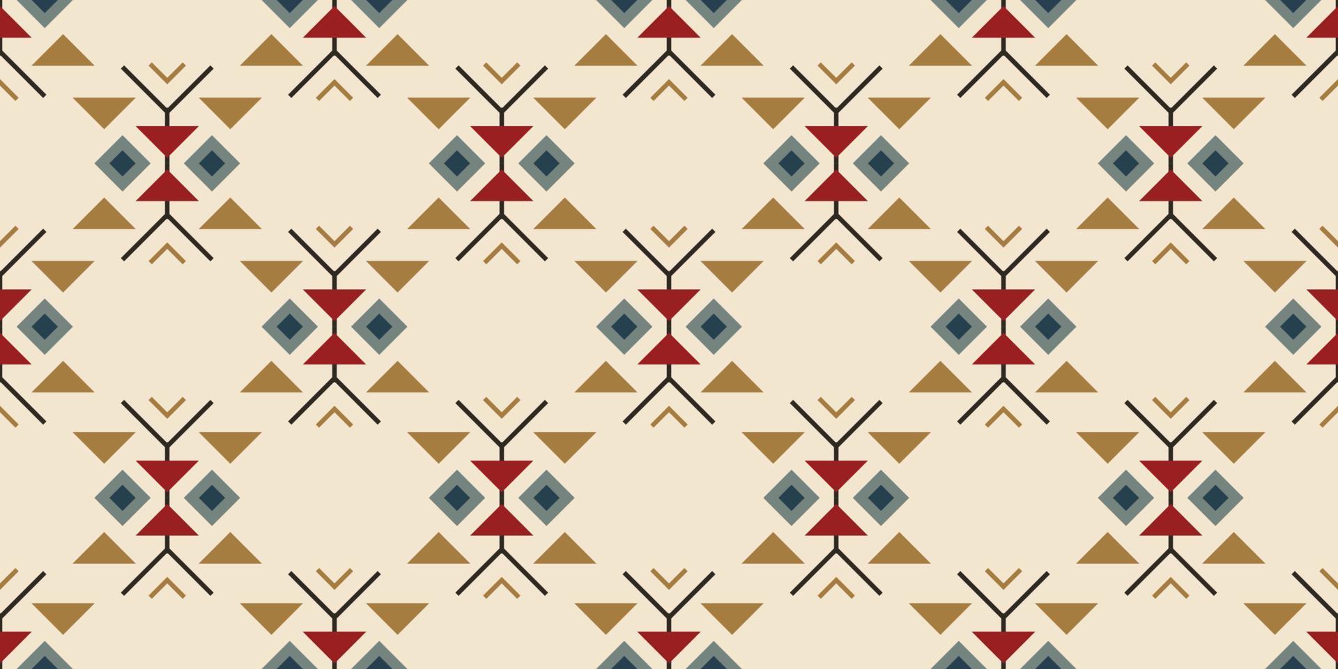 abstrakt traditionell tygstil. sömlös i tribal, folkbroderi, stam geometriskt tyg. Aztekisk geometrisk konst prydnadstryck. design för matta, tapeter, kläder, omslag, textil, tissue. vektor