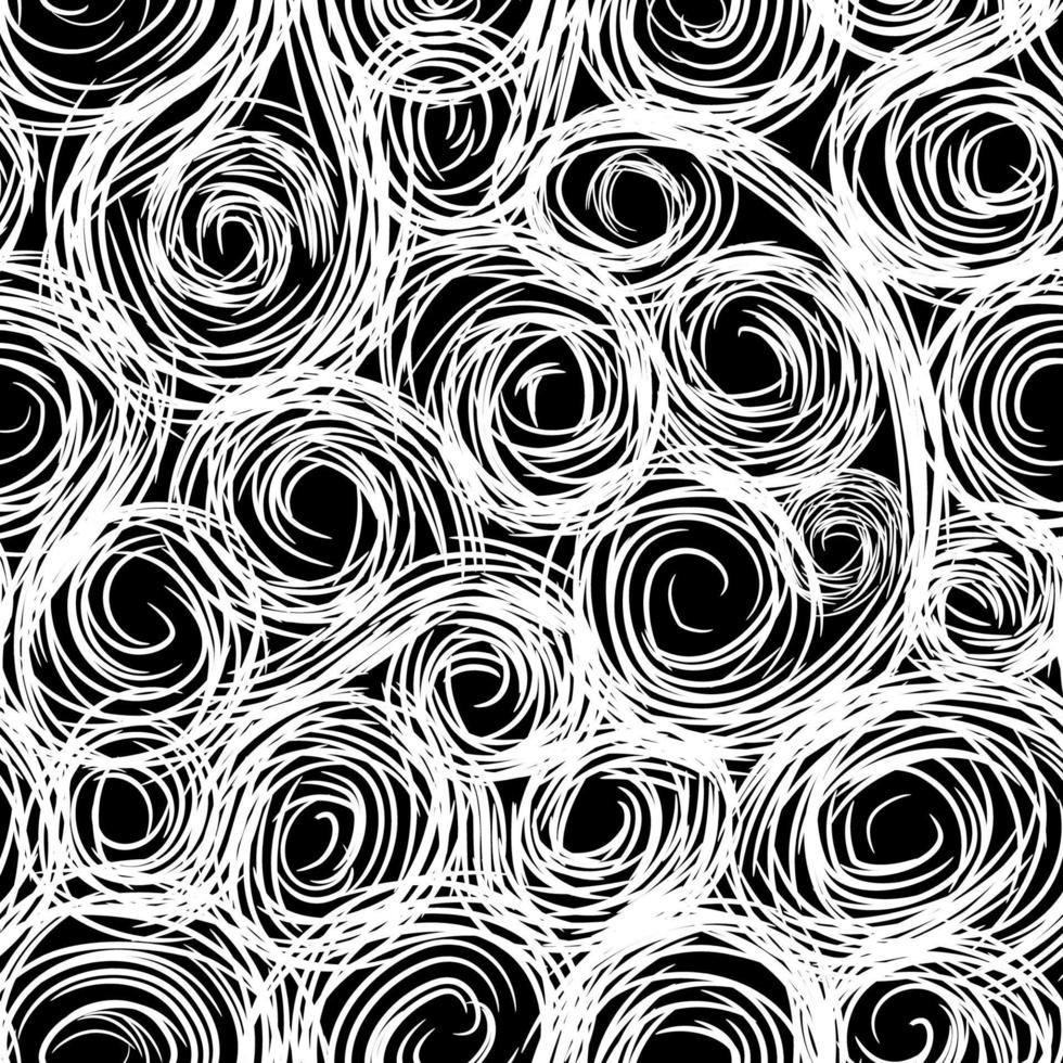 konstnärliga seamless mönster med ritade swil linjer. abstrakt organisk form repeterbar konsistens. loop linje bakgrund. vektor