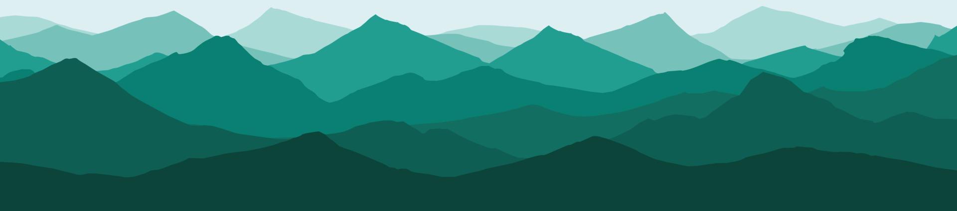 vektor illustration med bergslandskap gröna berg eps fil 10