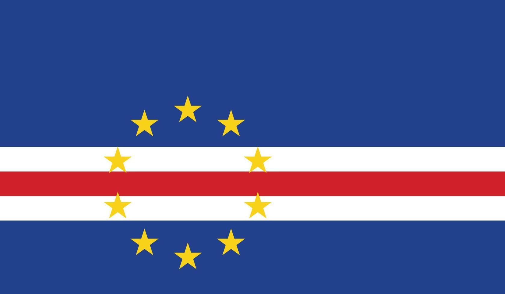 vektor illustration av Kap Verde flagga.