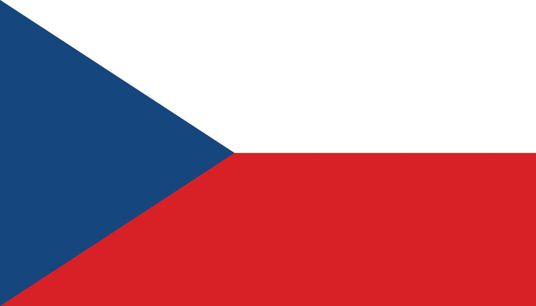 vektorillustration der tschechischen flagge. vektor