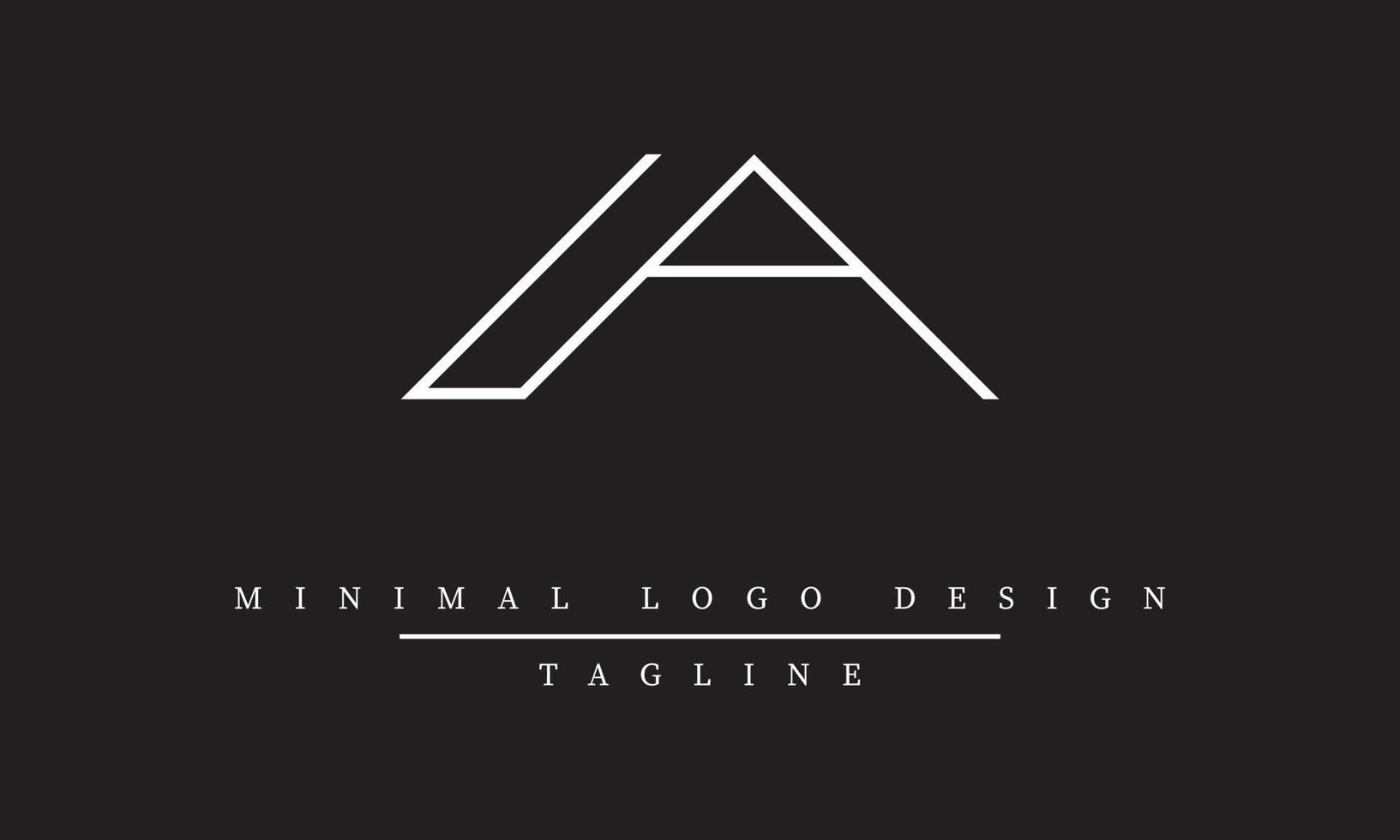 ia oder ai minimaler Logo-Designvektor vektor