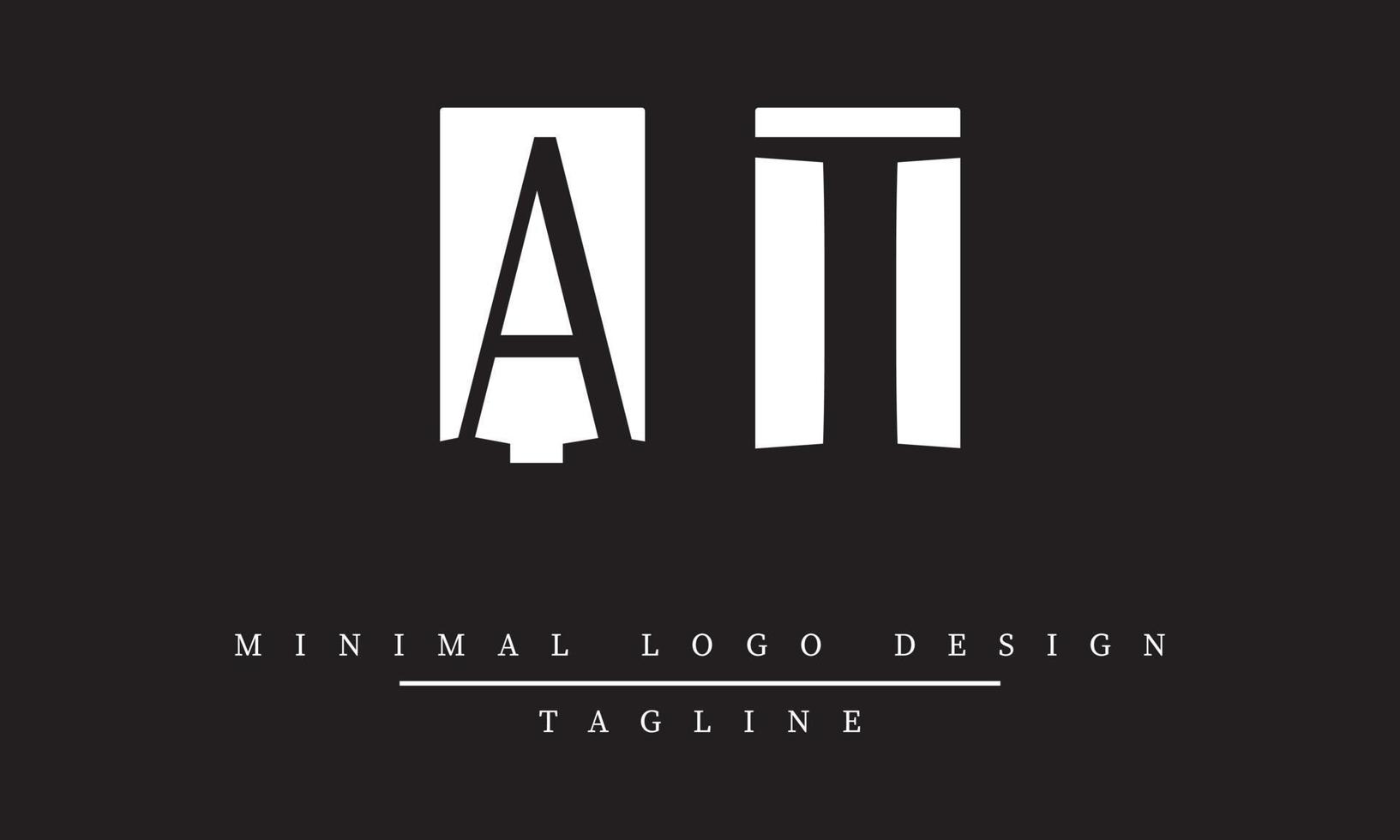 ia eller ai minimal logotyp design vektor