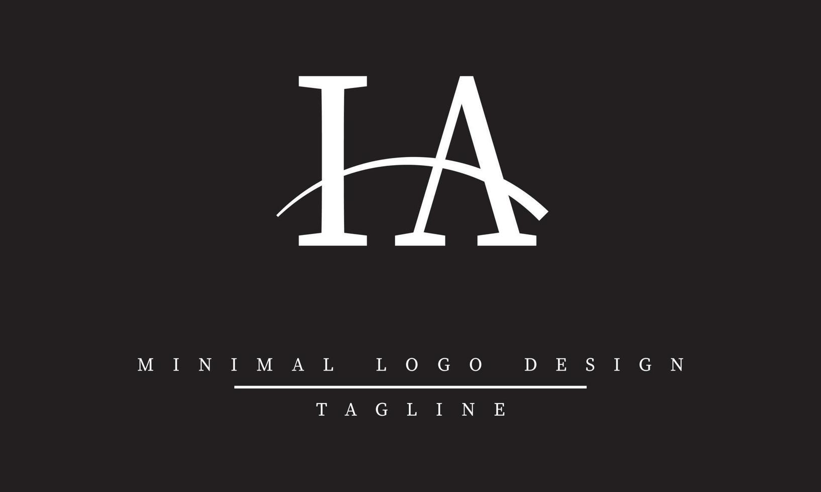 ia eller ai minimal logotyp design vektor