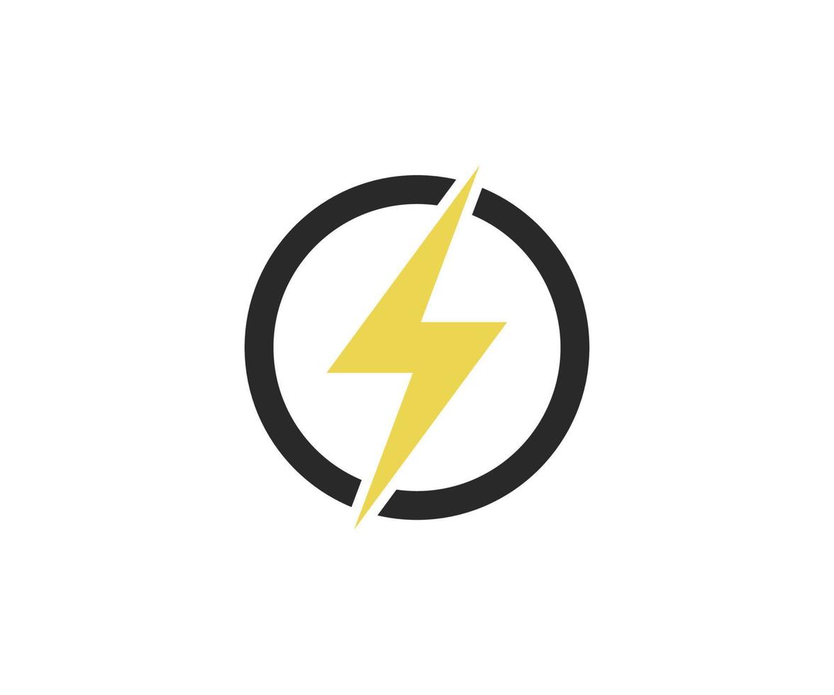 Strom-Icon-Vektor-Design-Vorlage. Blitzsymbol, Energiesymbol, Stromsymbol. vektor