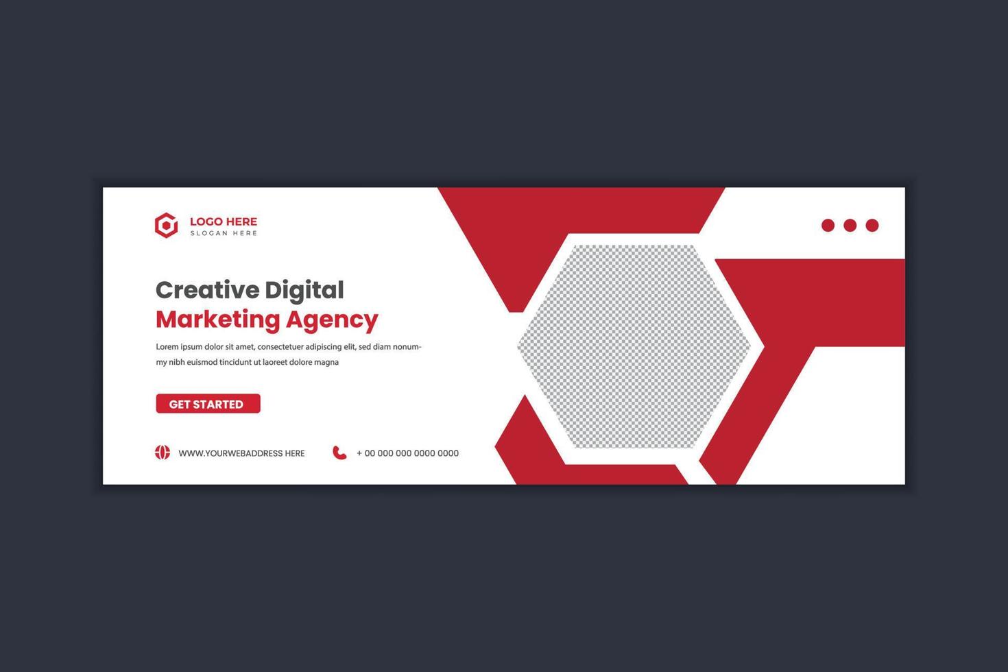 Corporate Business Digital Agentur für Social Media Cover Banner Vorlage vektor