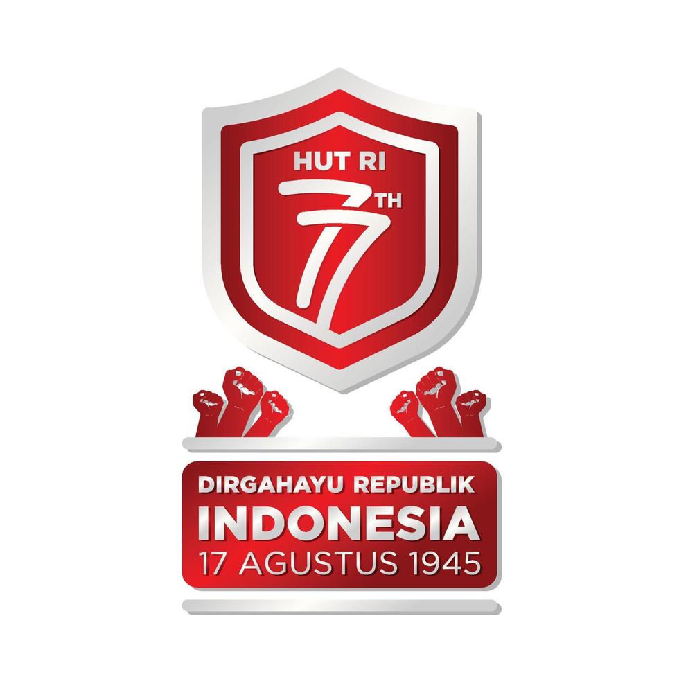 Hut Ri 77 Dirgahayu Republik Indonesien 17. August 2022 vektor
