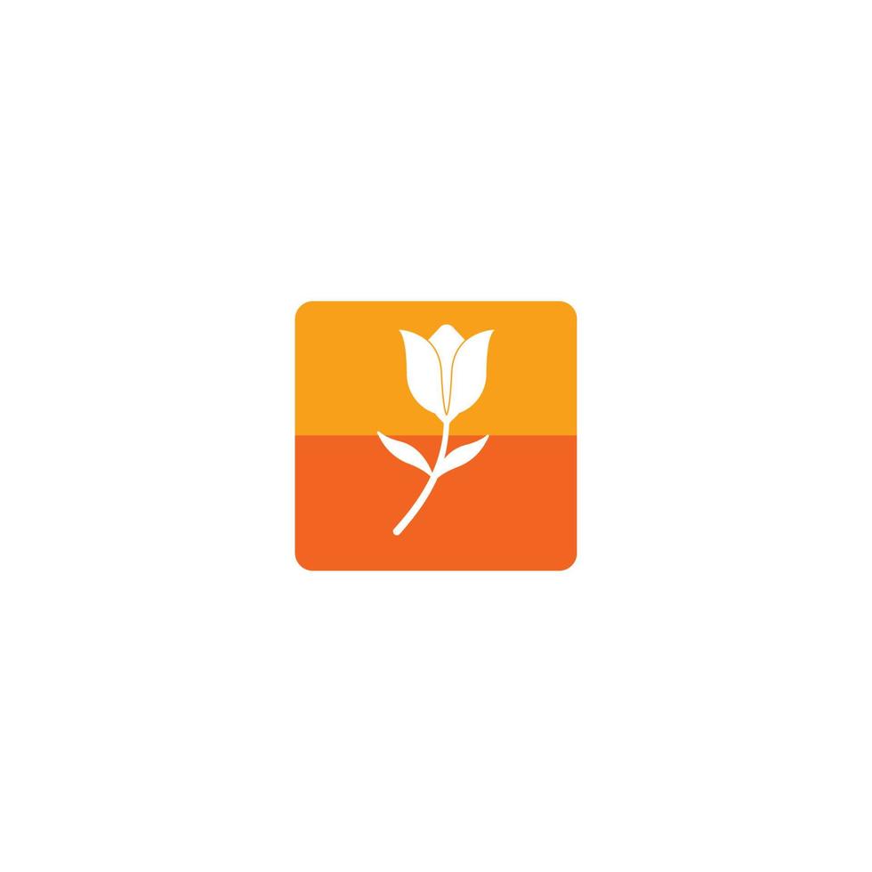 Tulpen-Symbol. Vektor-Illustration-Template-Design vektor