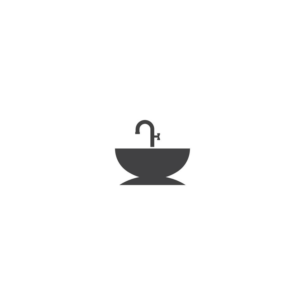 Waschbecken-Symbol-Vektor-Illustration-Template-Design vektor