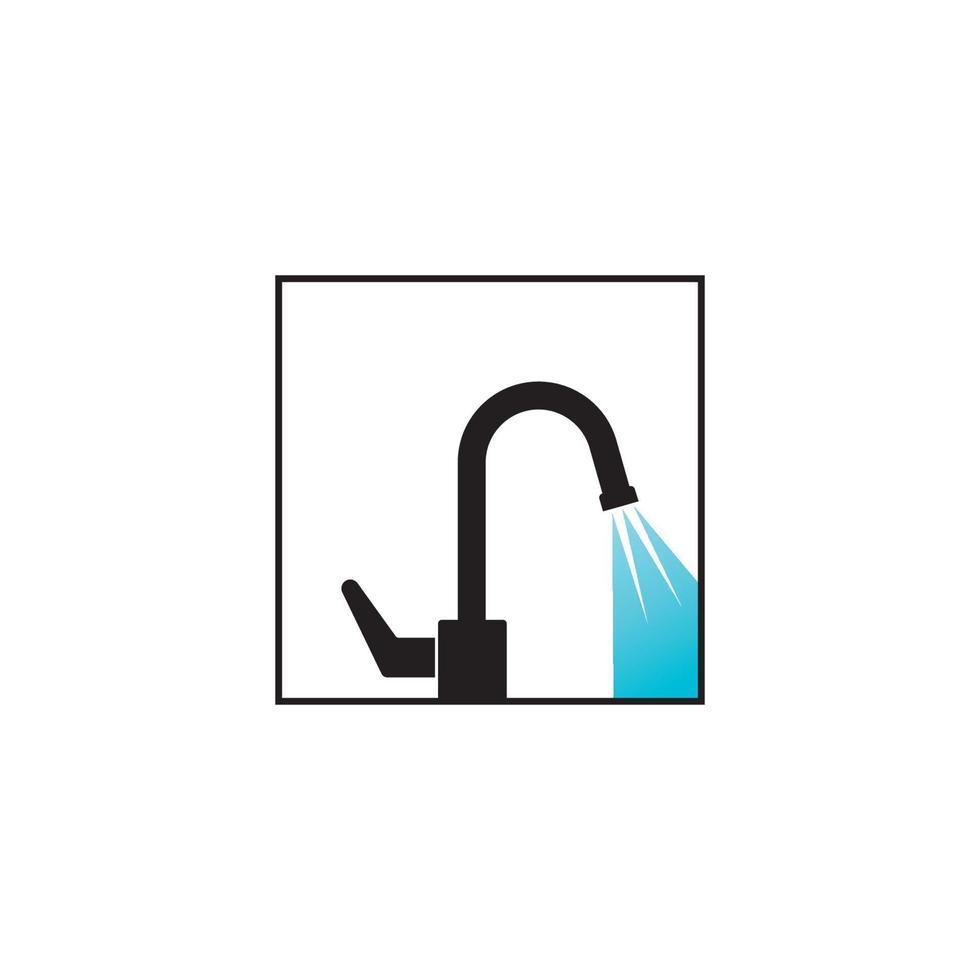 Wasserhahn-Symbol. Vektor-Illustration-Template-Design vektor