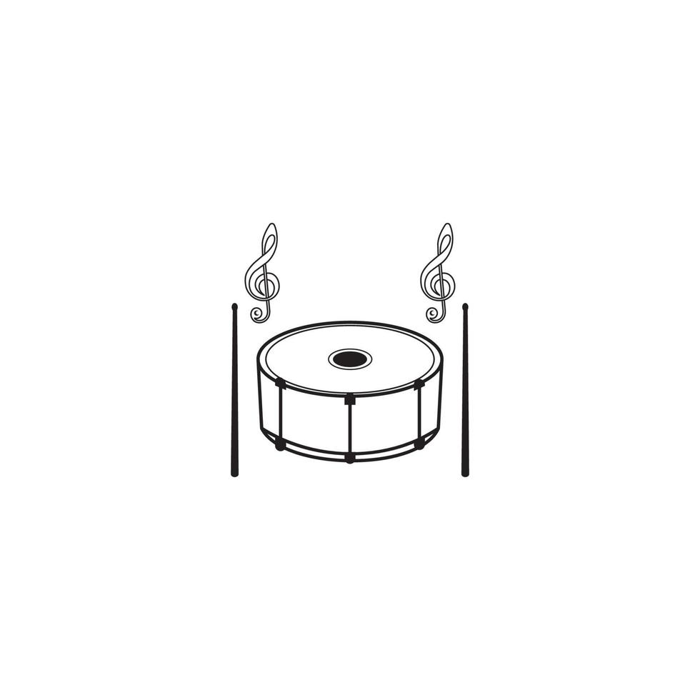 Drum-Symbol-Vektor-Illustration-Template-Design vektor