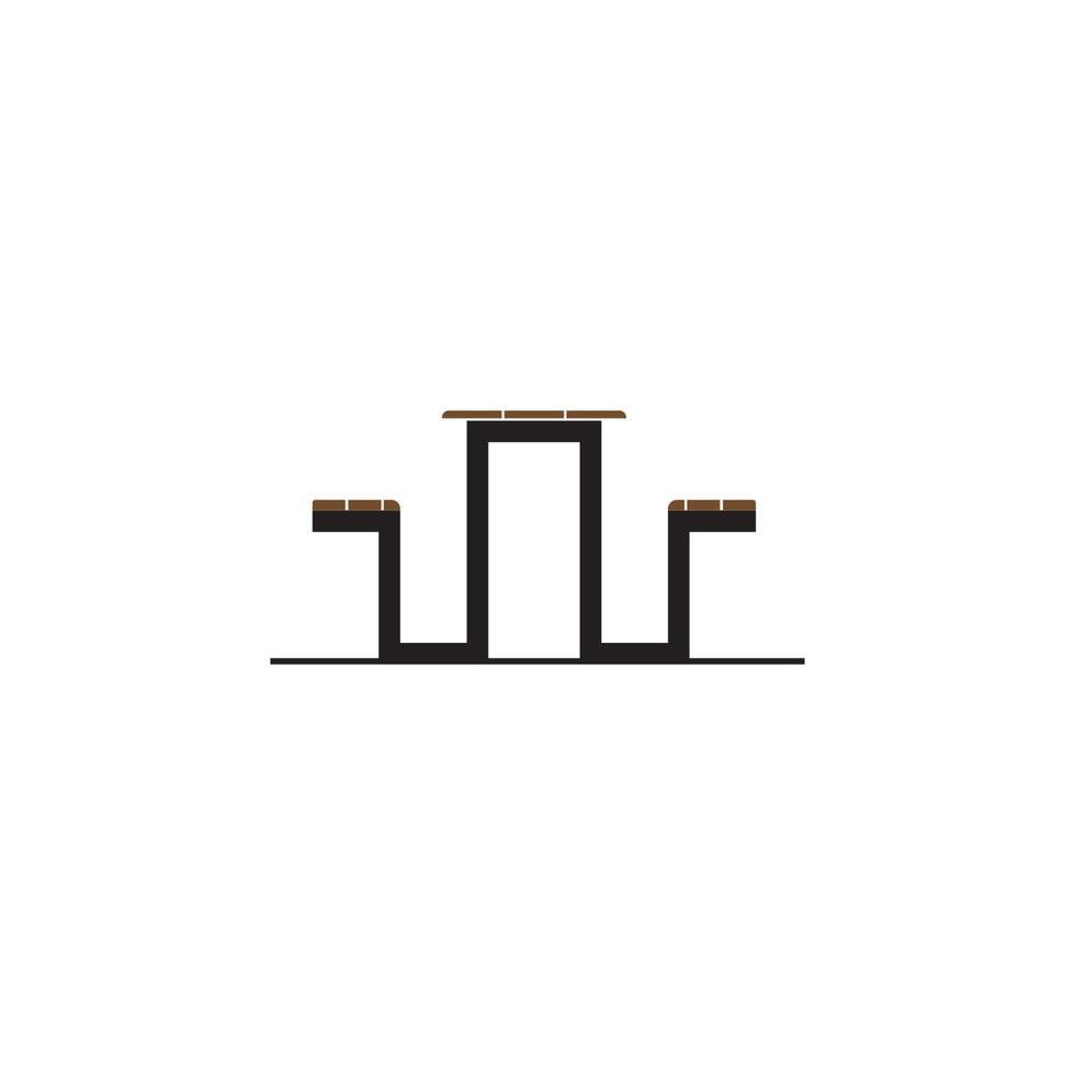 picknickbord ikon vektor