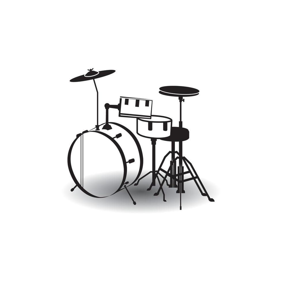 Drum-Symbol-Vektor-Illustration-Template-Design vektor