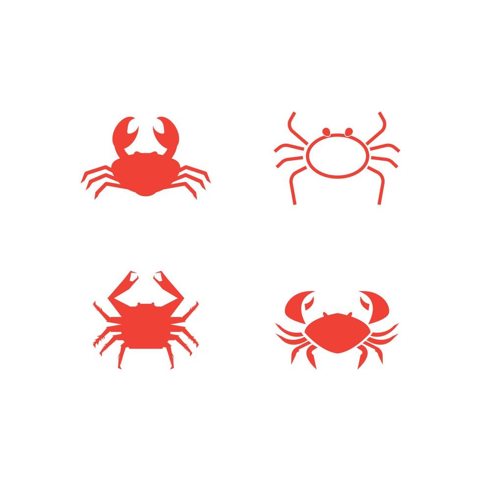 Krabben-Symbol Vektor-Illustration-Template-Design vektor