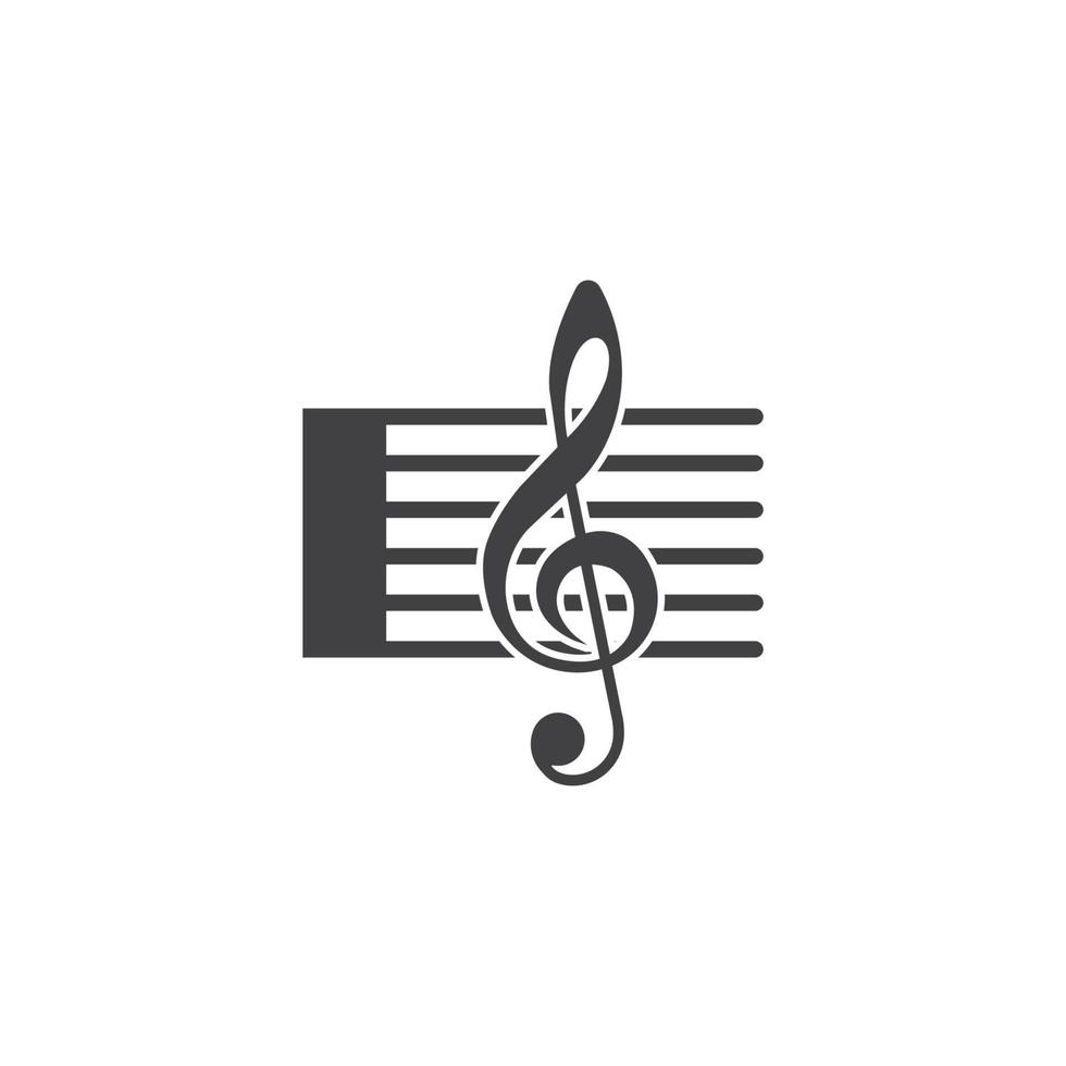 Musik-Logo-Vektor-Illustration-Template-Design vektor