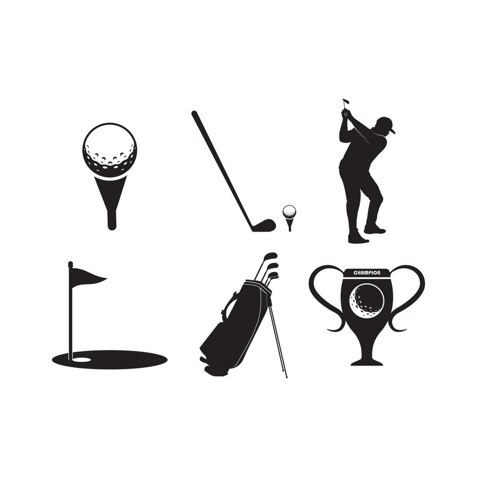 Golf-Symbol-Vektor-Illustration-Template-Design vektor