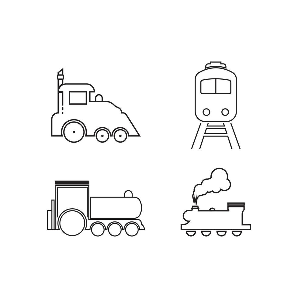 Zug-Icon-Vektor-Illustration-Template-Design vektor