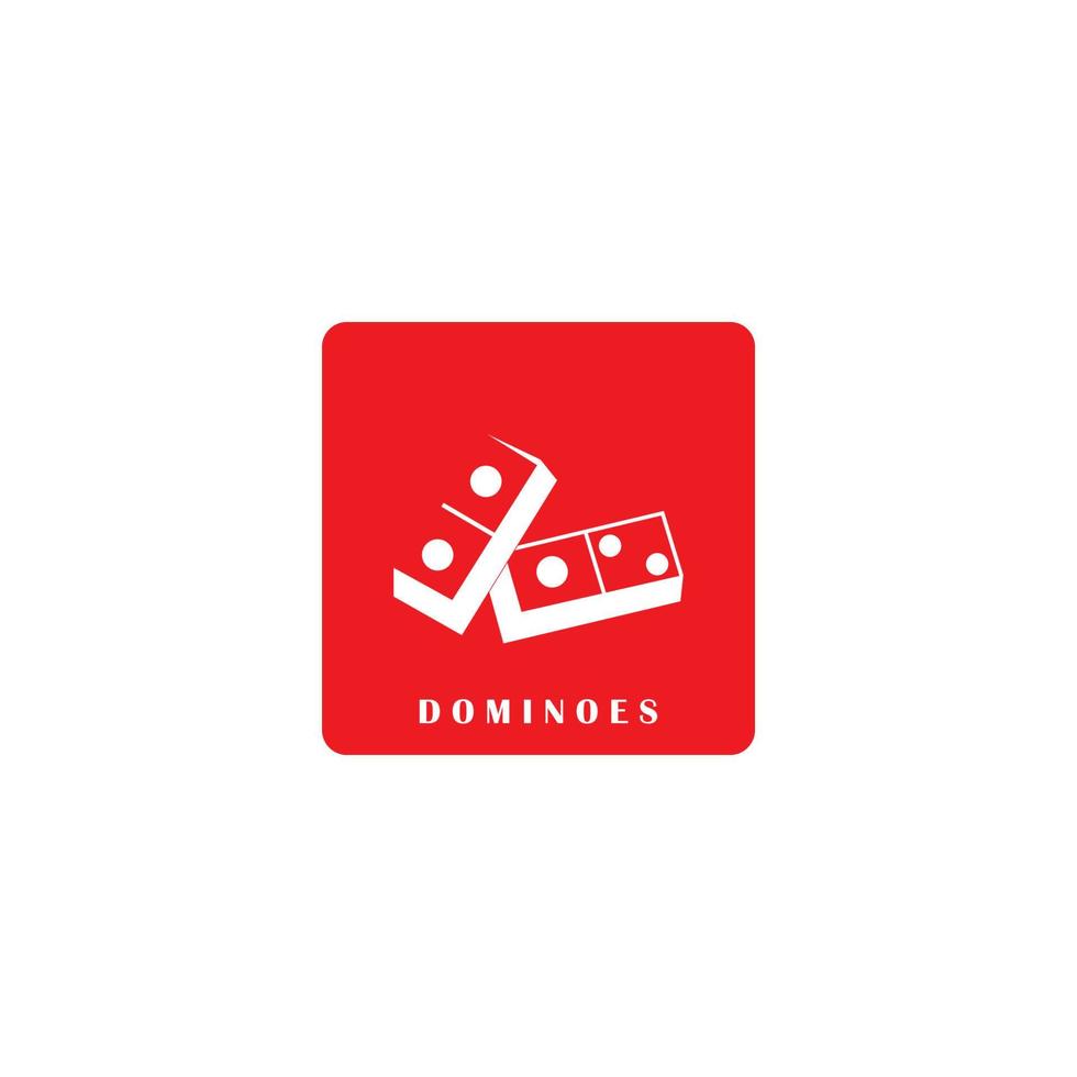 Domino-Logo-Vektor-Illustration-Template-Design vektor